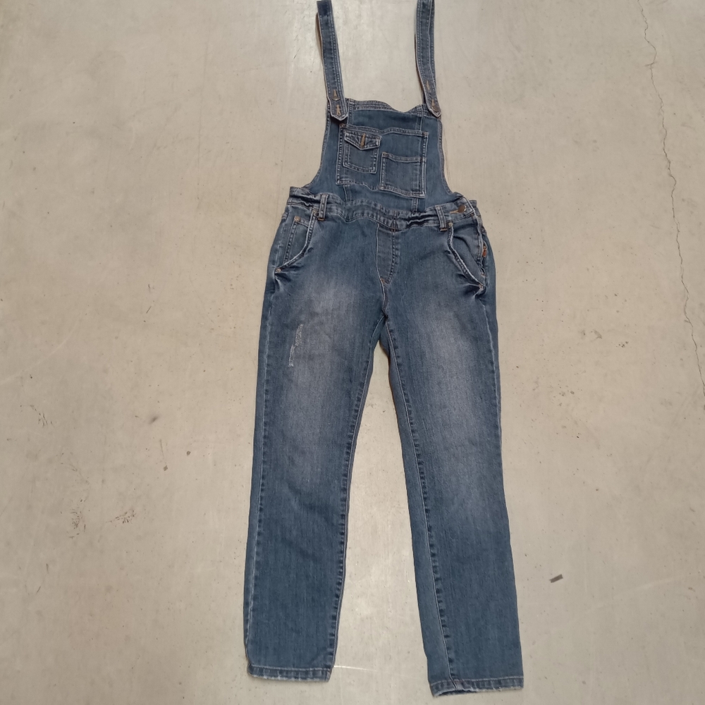 FREE PEOPLE Women's Distressed Denim Bib Overalls Size 27